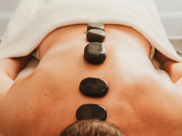 Hot stone massage treatment at Davaar House